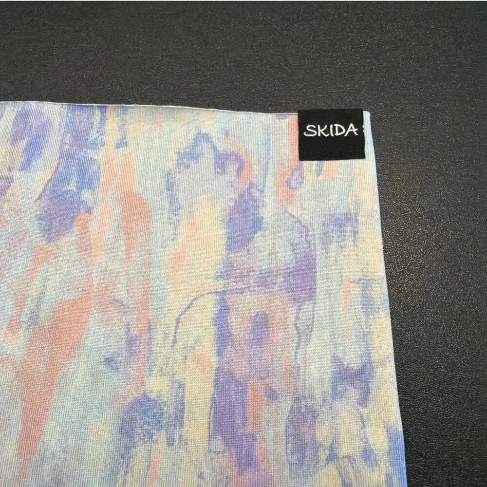 Skida Neck Gaiter Face Covering Pastel Abstract Print Made in USA - Picture 2 of 3